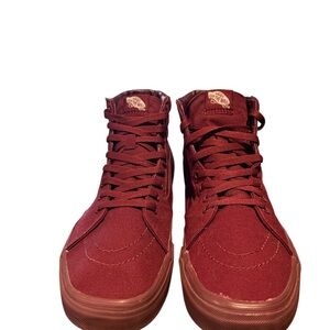 Vans Sk8-Hi Burgundy High Top Skate Shoes Men’s 11.5 Women’s 13
